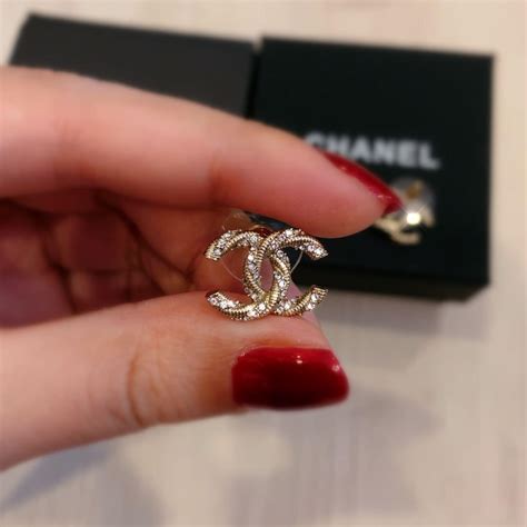 chanel cc earrings replica uk|chanel inspired double c earrings.